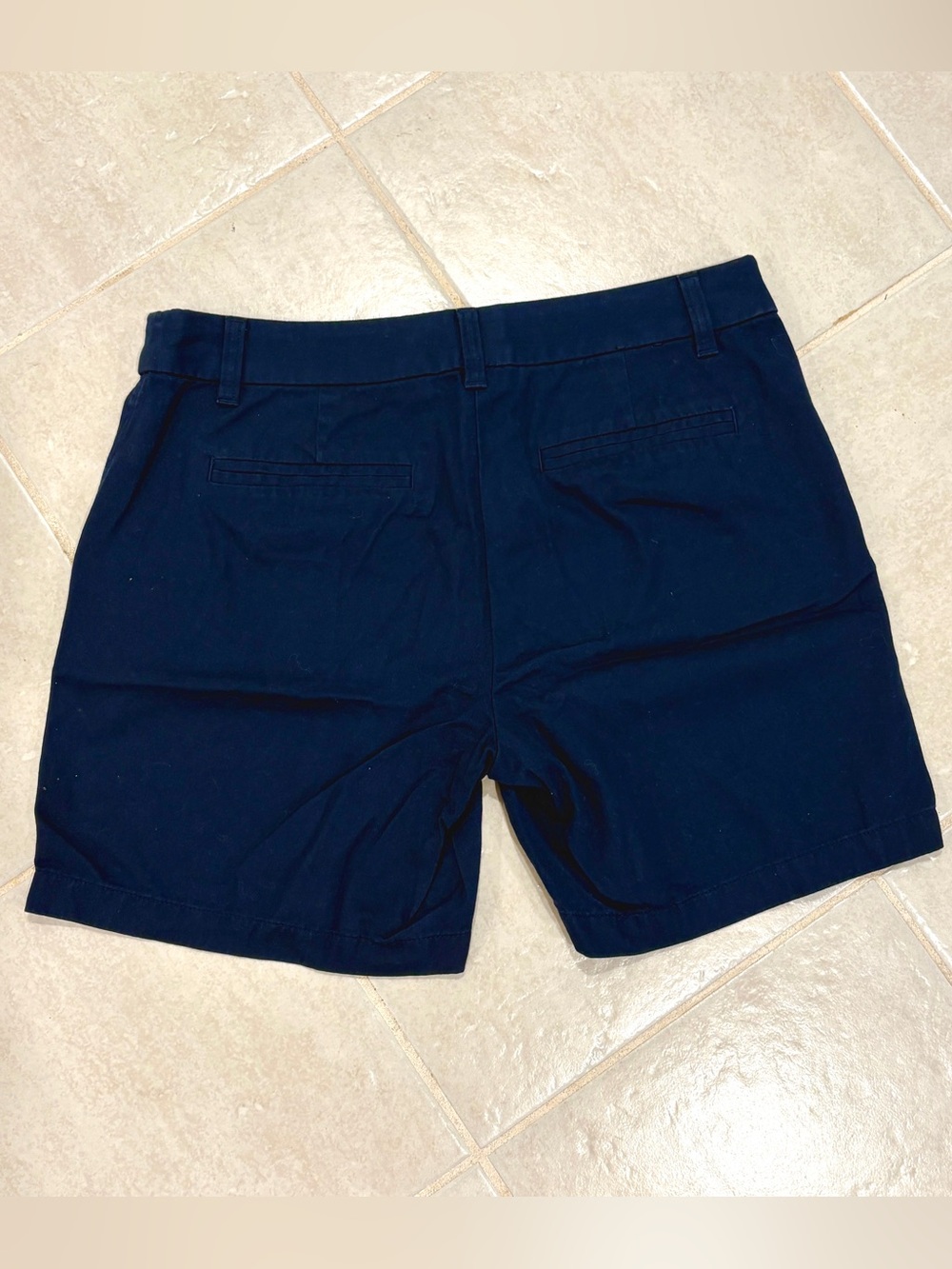 Women's Chino Shorts J.Crew Classic Navy cotton size 6 summer khaki casual - Picture 2 of 7